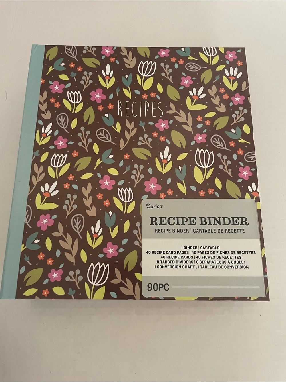 Recipe Binder, 90 pc w/ Addl Recipe Cards